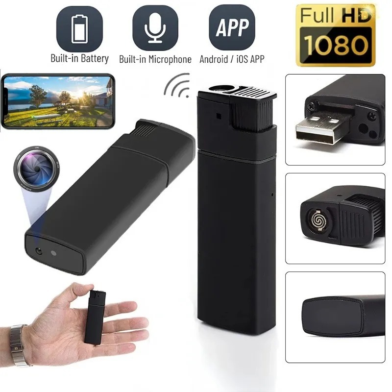 SelectedPro Spy Cam Camera Lighter Korek V18 K6 WiFi 1080P Kamera Tersembunyi Mini Camcorder K6WIFI