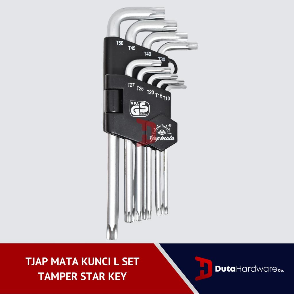 Tjap Mata Kunci L Set Tamper Star Key - Long