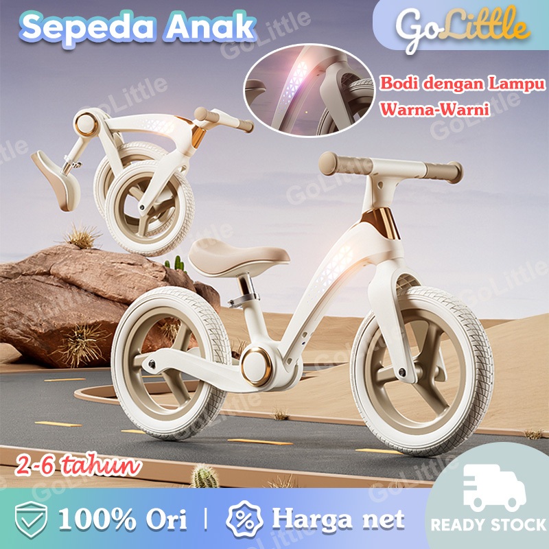 【Pengiriman lokal】Sepeda Anak Lipat Keren dengan Lampu LED - Sepeda Lipat Anak dengan Sadel Tinggi B