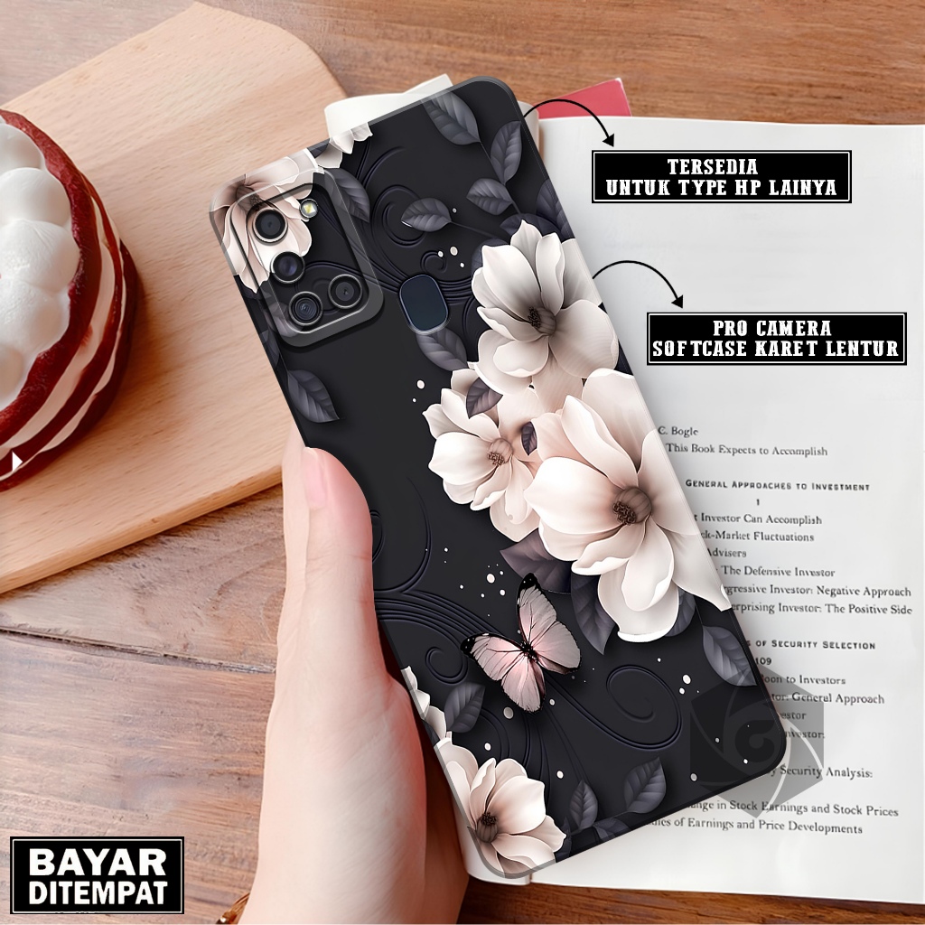 Softcase SAMSUNG GALAXY A21S - Fashion Case Bunga - Case SAMSUNG GALAXY A21S - Pro Camera - Kesing S