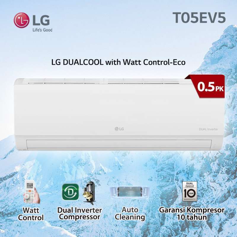 AC 1/2 PK T05EV5 Inverter LG T-05EV5 DUALCOOL Unit Only 0.5 PK