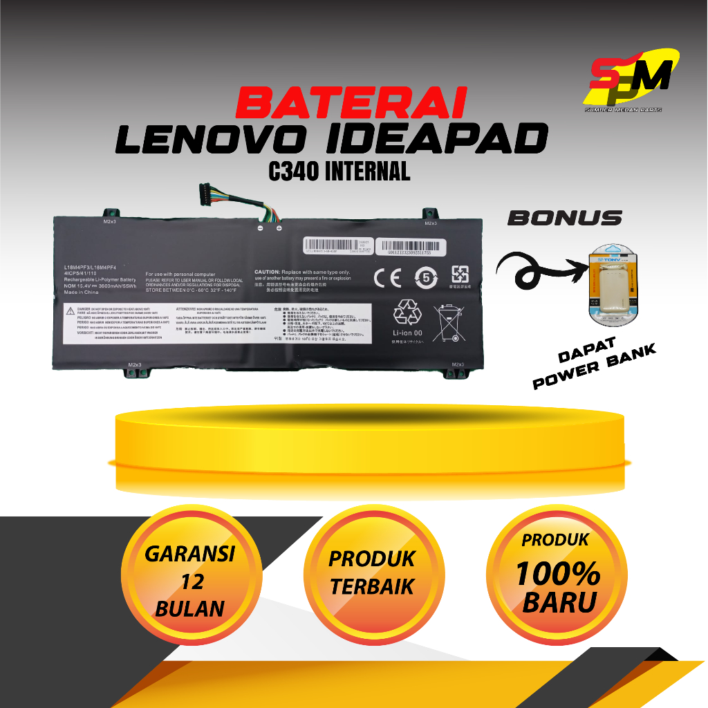 Baterai Lenovo Ideapad c340 INTERNAL