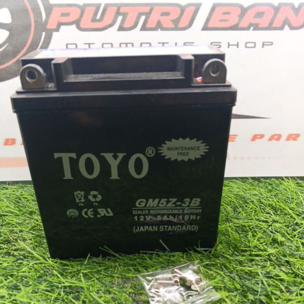AKI ACU KERING MIO SPORTY ASTREA GRAND JUPITER Z TOYO JAPAN STANDAR 12 VOLT 5 AMPER