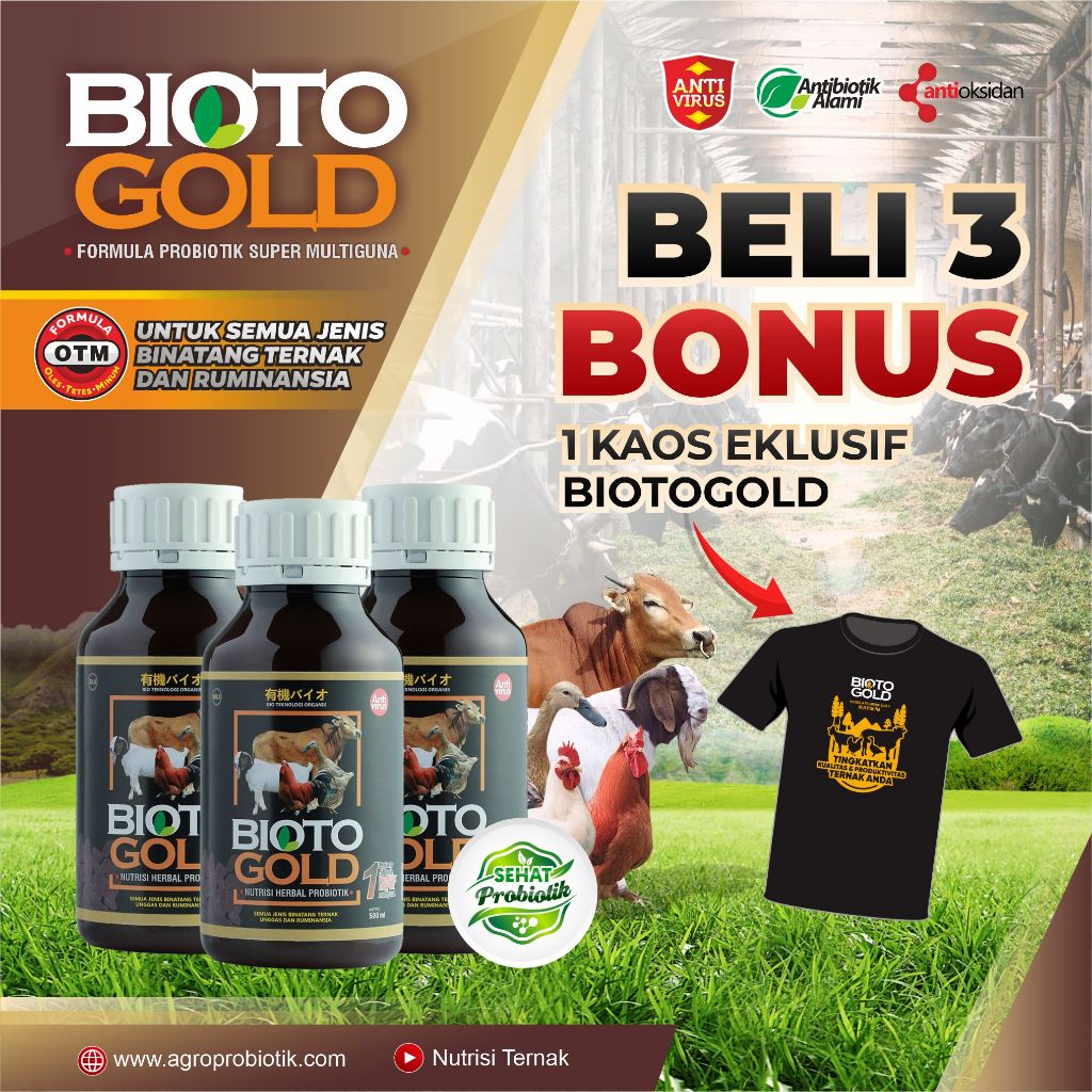 Probiotik Multiguna untuk Hewan Ternak dan Ruminansia Formula Super 500 ml