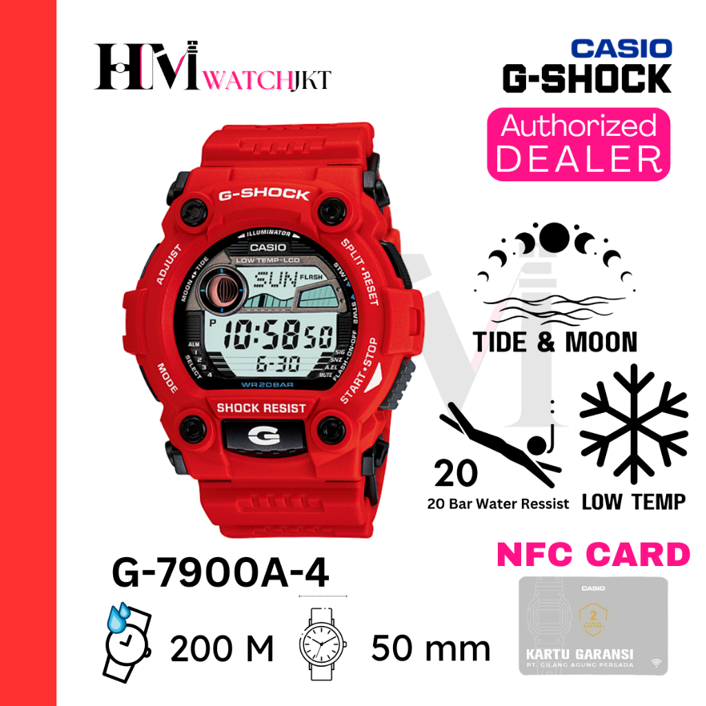 CASIO G-SHOCK G-7900A-4DR Jam Tangan Pria Original Digital Antiair G-7900A-4 G-7900 G7900