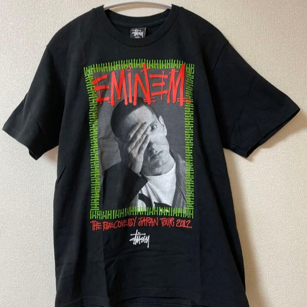 Kaos Band Oversized Eminem X Stssy Japan Tour 2012 Tee