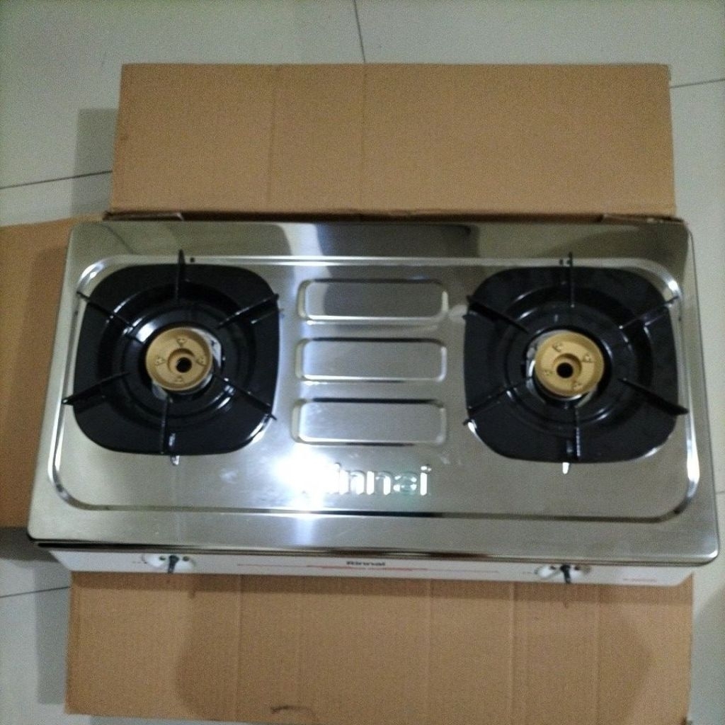 KOMPOR GAS RINAI RI-602E(W).KOMPOR GAS RINAI STAINLESS STEEL