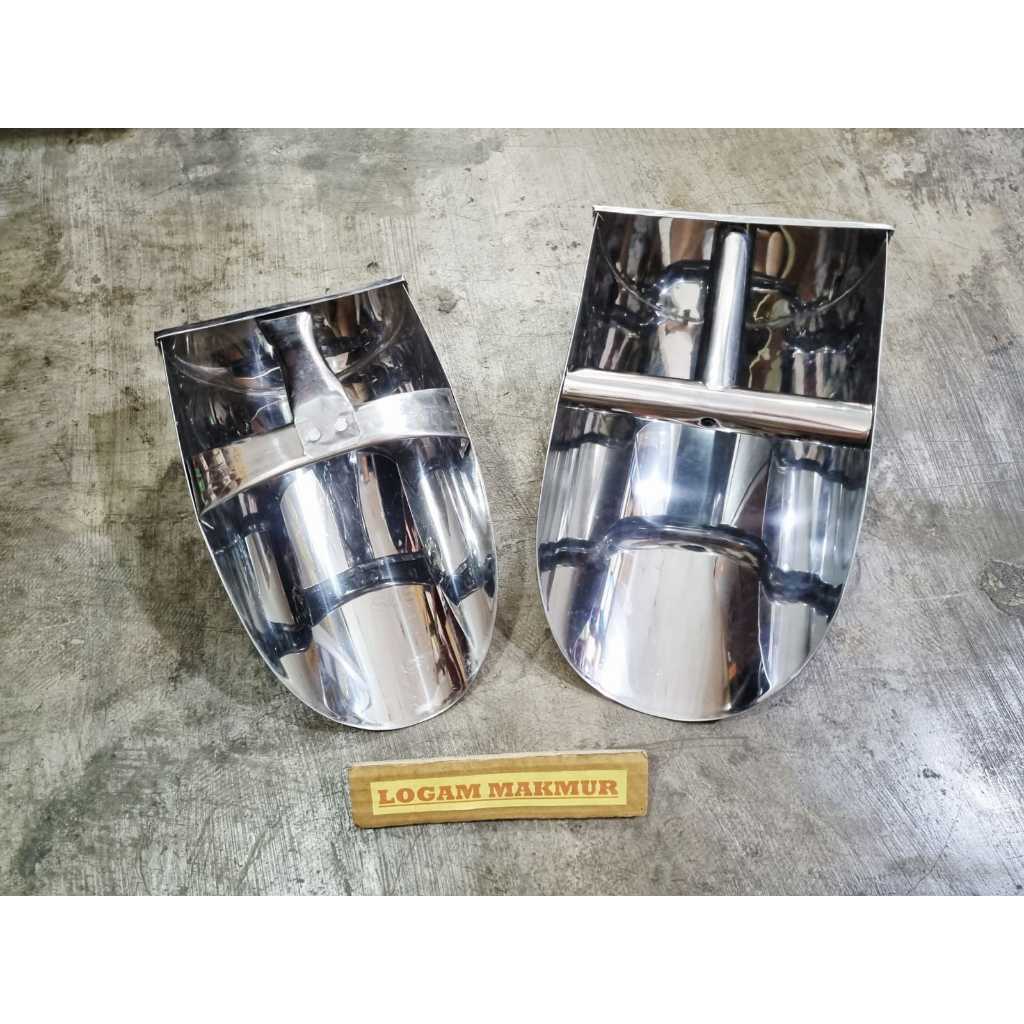 [PAKET COMBO] SEROK STAINLESS UKURAN BESAR & JUMBO / SEKOP SENDOK BERAS JAGUNG KEDELAI SEMEN TEPUNG