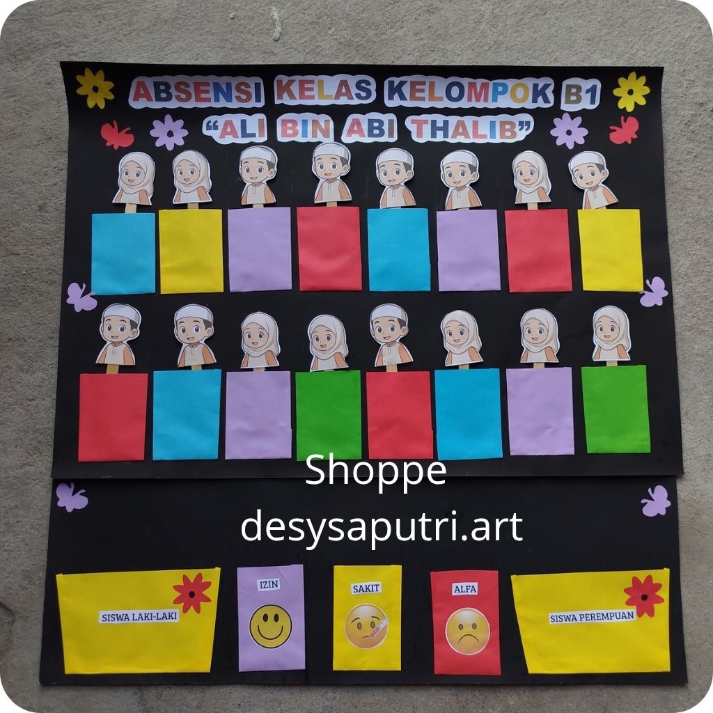 hiasan kelas absensi siswa kreatif handmade