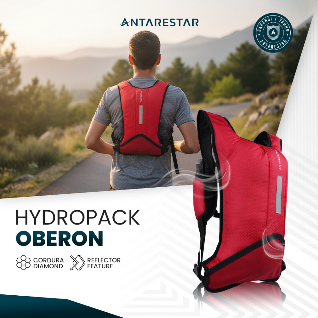 ANTARESTAR Official - Hydropack Vest Oberon Trail Running Tas Hiking Rompi Outdoor Pria Wanita