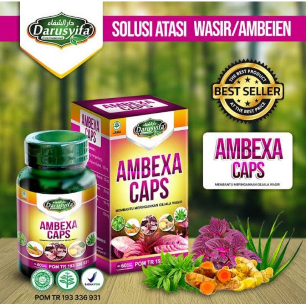Ambexa kapsul daun ungu obat wasir & ambien