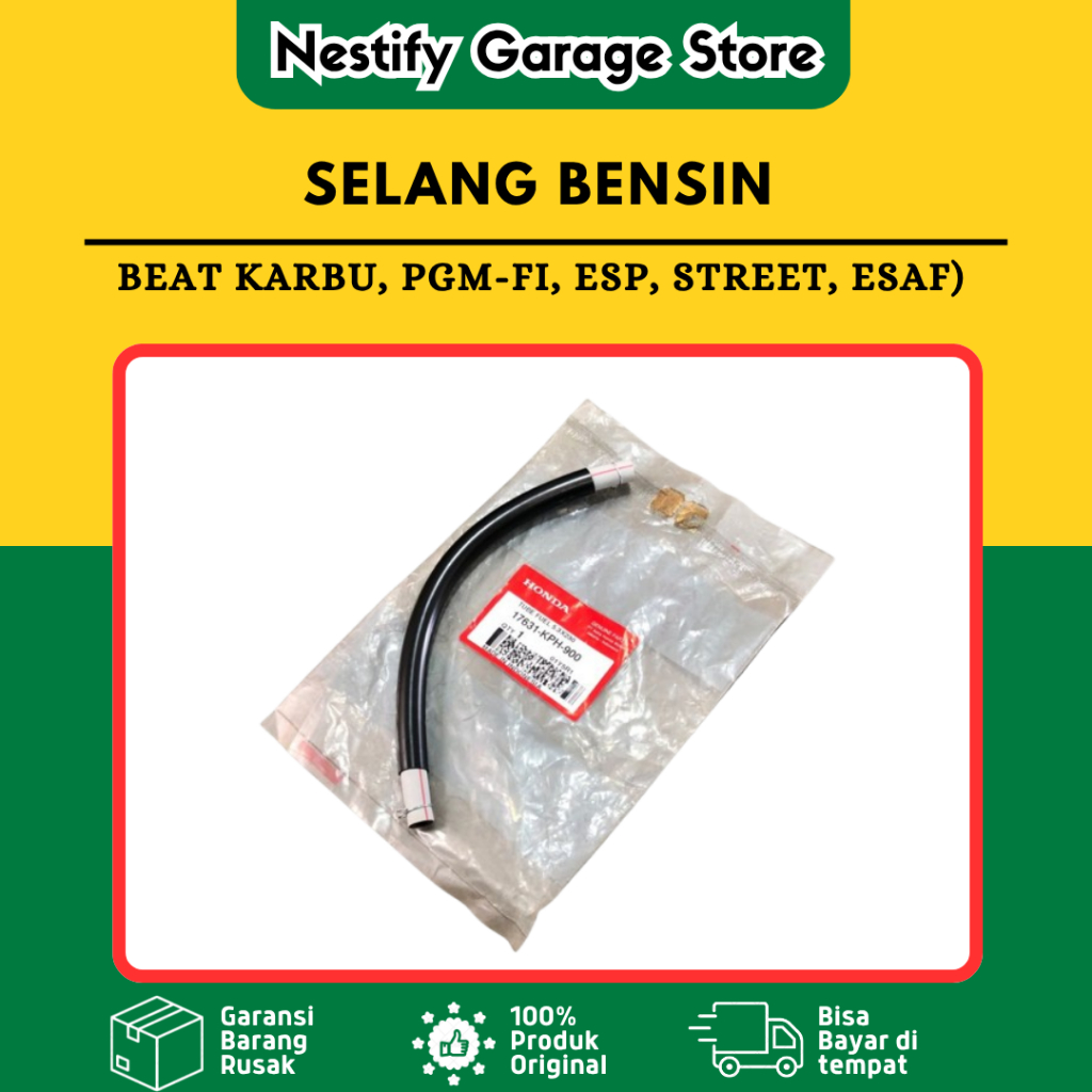 SELANG BENSIN HONDA BEAT KARBU PGM-FI ESP STREET ESAF ORIGINAL BARU