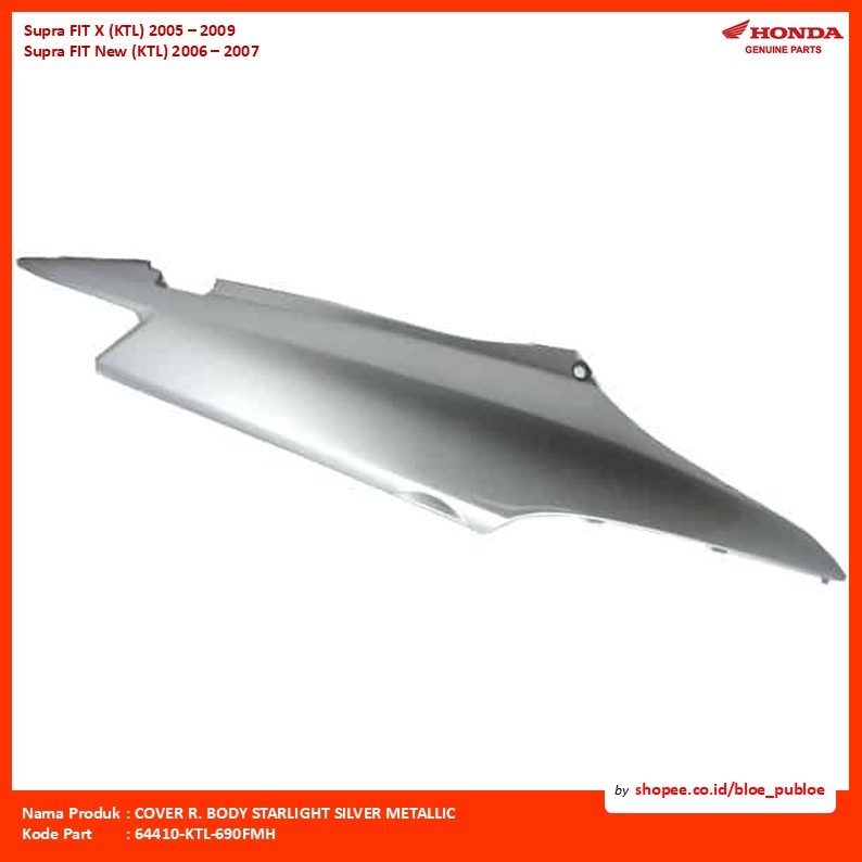COVER R. BODY STARLIGHT SILVER METALLIC/64410KTL690FMH