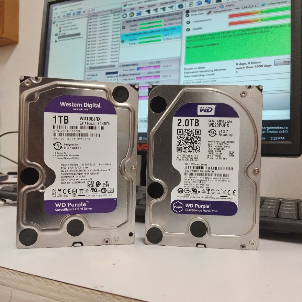 HARDISK 2Tb/1Tb Wd Purple Sata 3,5 Promo hardisk 2Tb/1Tb For CCTV-PS dll..