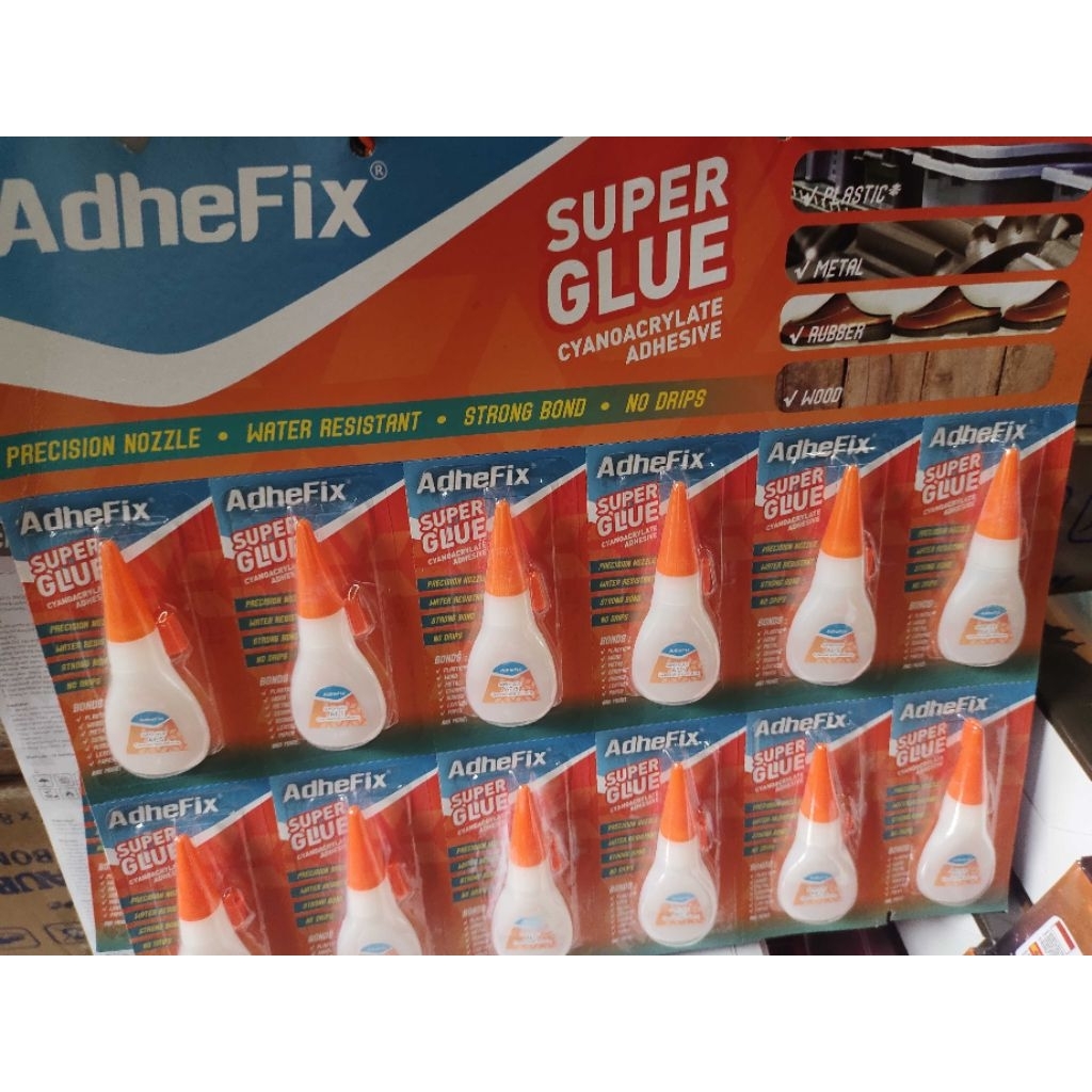 Lem Super Glue Adhefix Renceng isi 12