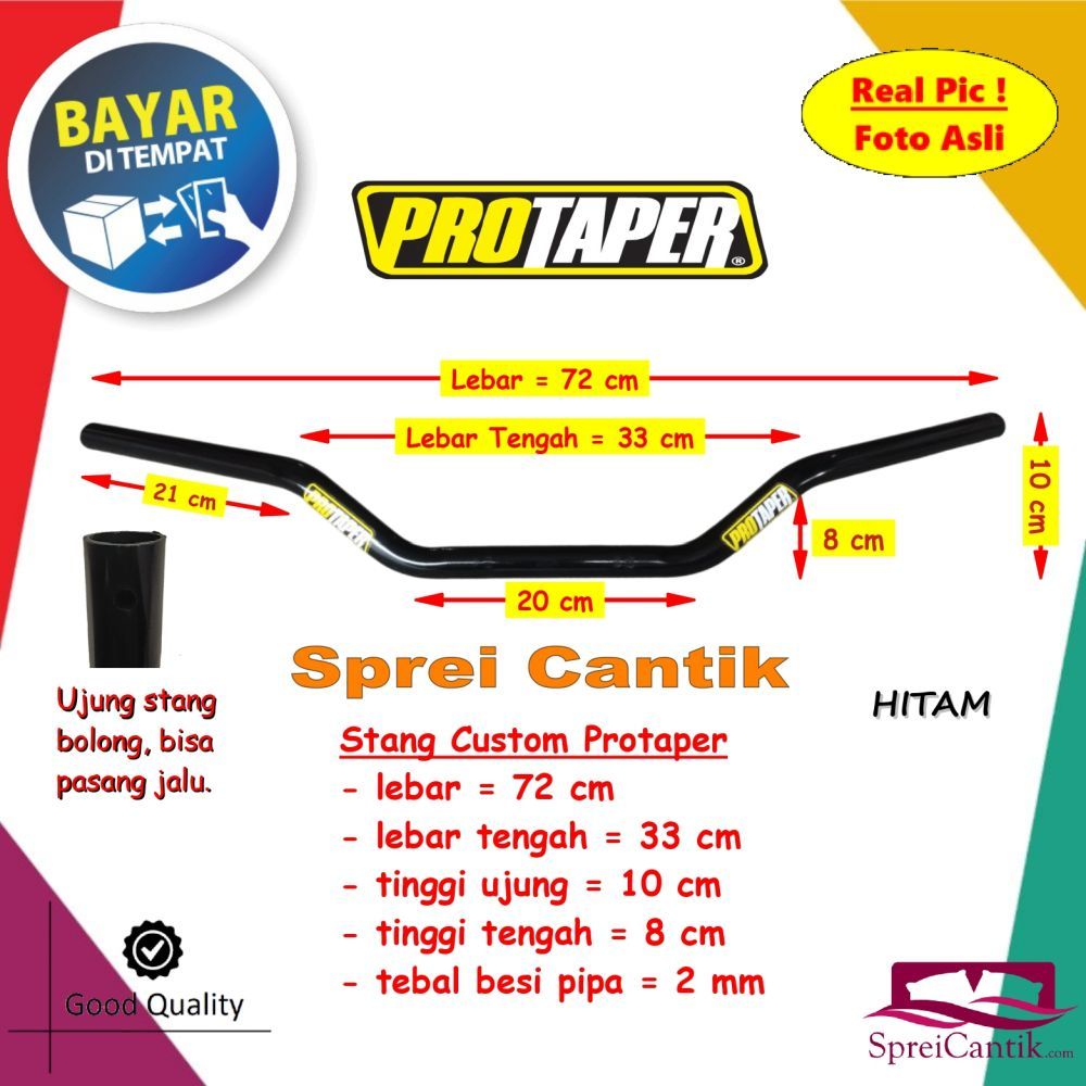Stang Stir Motor Custom Protaper Setang Setir Variasi Universal CB 150R Ninja Beat Street Vixion X-R