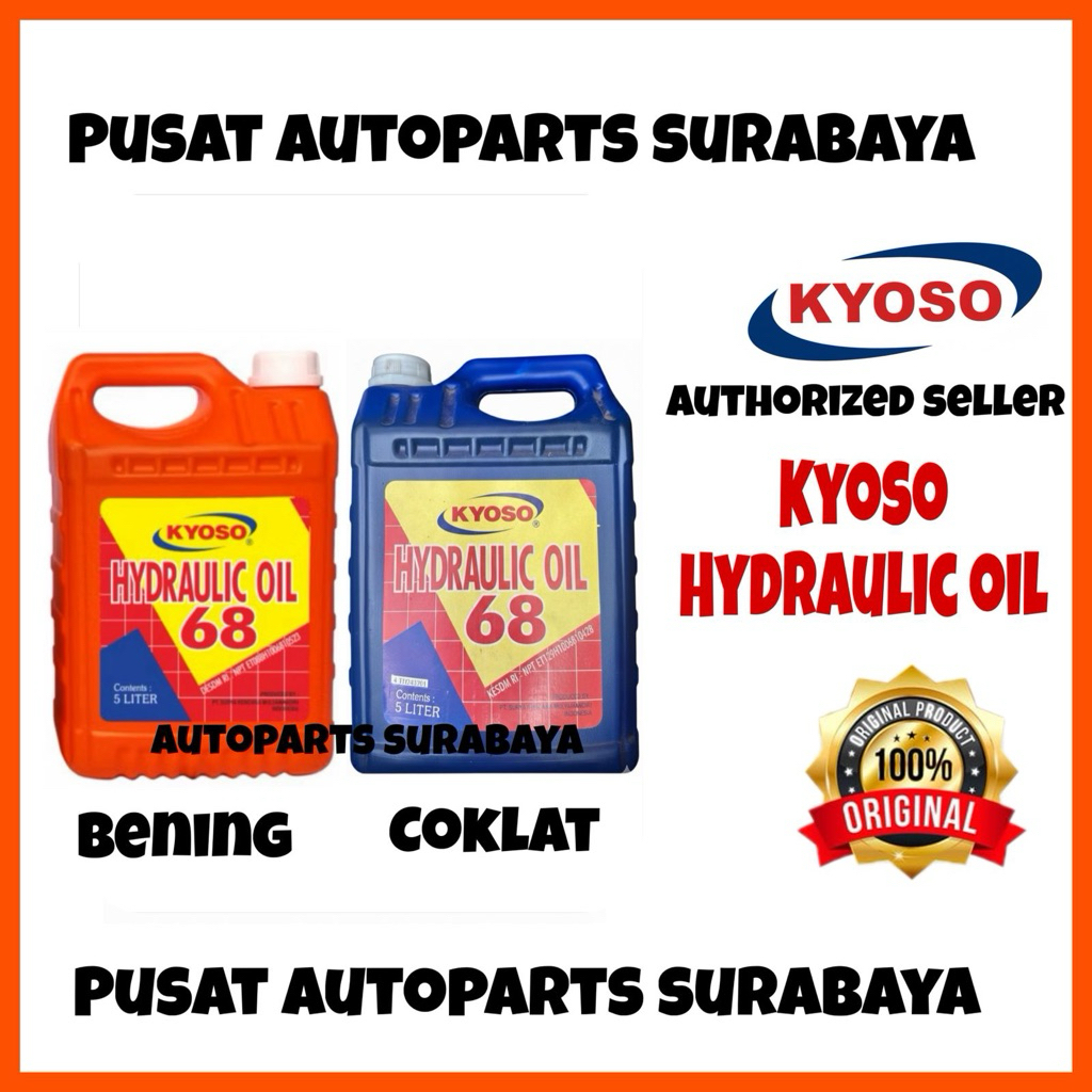 OLI HIDROLIK KYOSO hydraulic oil 68 5 liter oli hidrolis / oli hidrolik tahan panas anti aus
