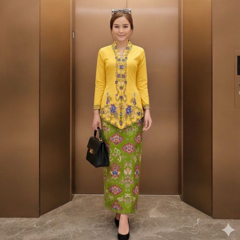 Setelan Kebaya Encim Kebaya Encim Dewasa Kebaya Jumbo Encim Motip Merak Harga Ada Dua varian
