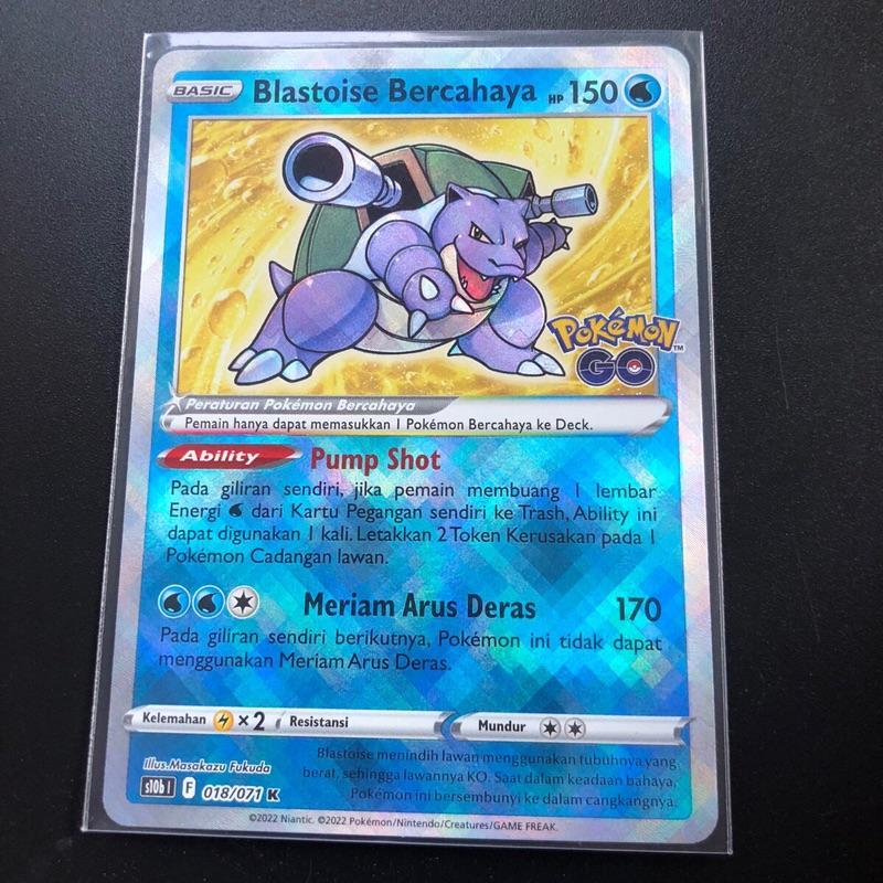 Blastoise Bercahaya K Pokemon TCG Indonesia Card Games
