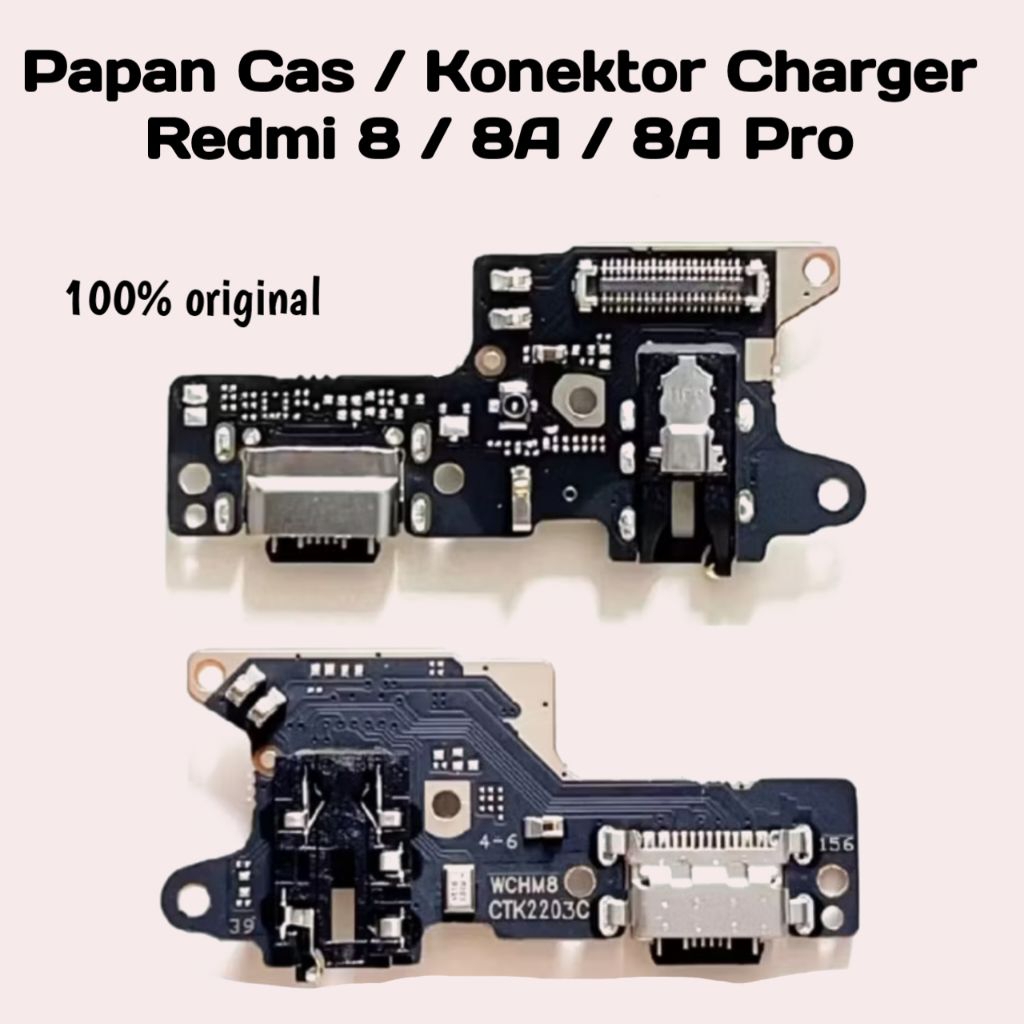 Konektor Cas Redmi 8 / 8A / 8 Pro Original – Papan Cas Board Cas Sparepart HP Pengganti