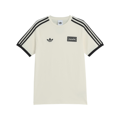 Adidas x Oasis Tour 3-Stripes T-shirt Cream White