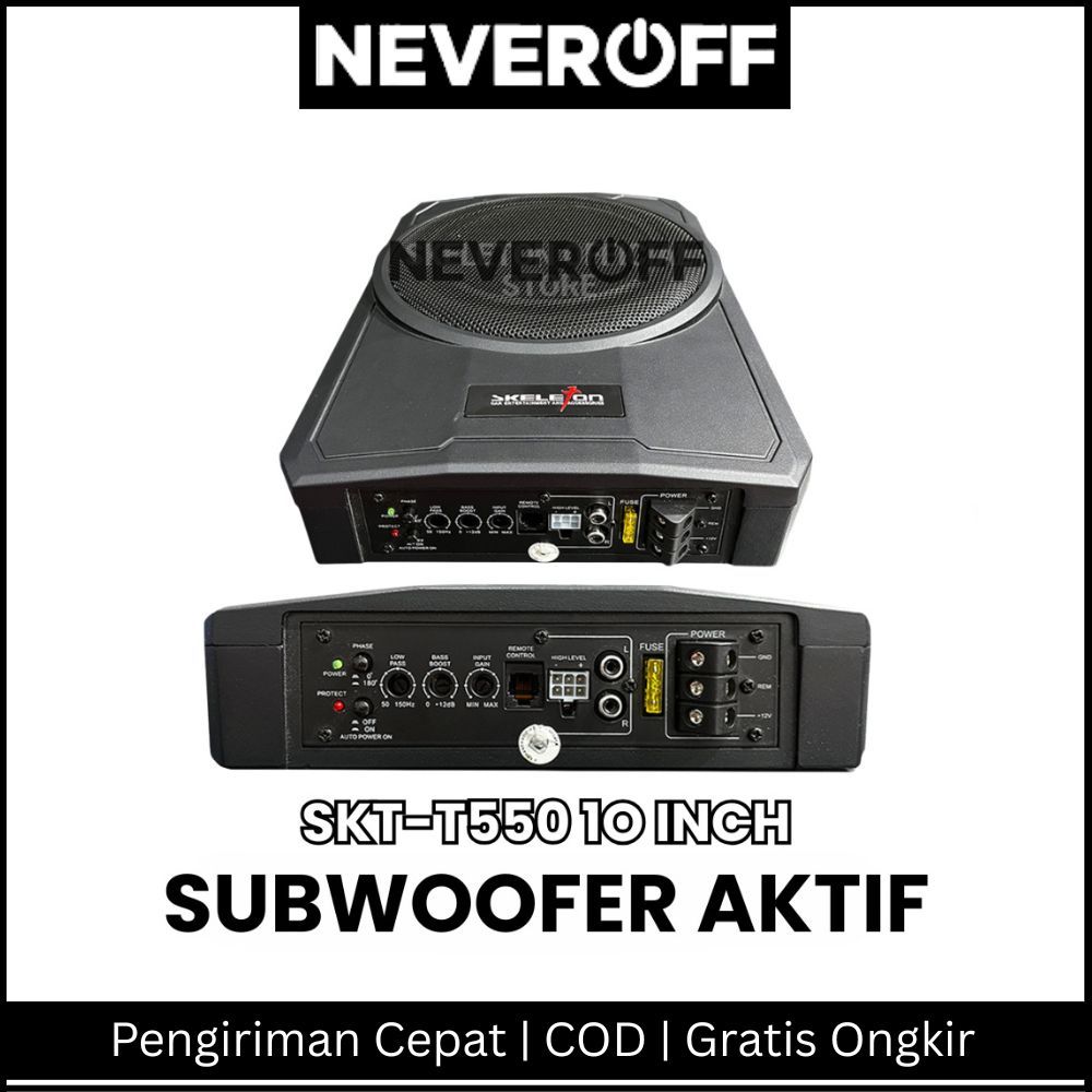 Subwoofer Slim Active 10 Inch Skeleton SKT-T550 Model Kolong