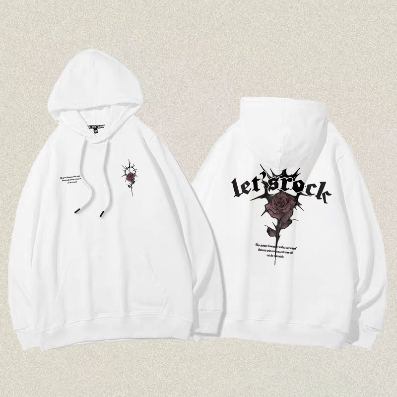 RENELLE Hoodie Pria Distro Original 100% Bahan Tebal | Hoodie Hoodie Pria Amerika Vintage Mawar Berd