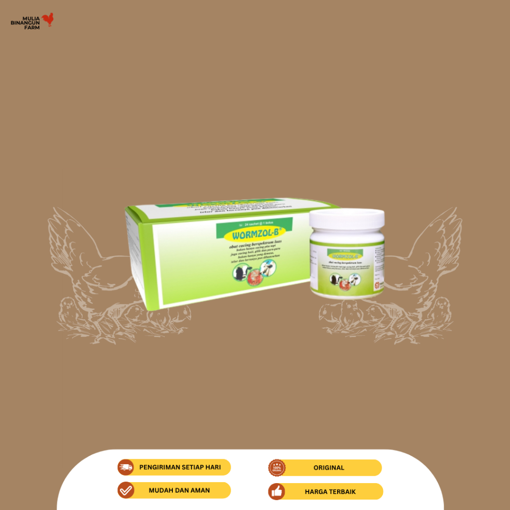 Wormzol-B Obat cacing hewan besar Kemasan 10 bolus