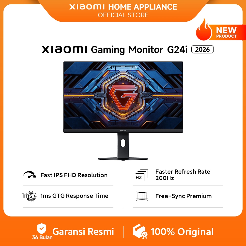 Xiaomi Gaming Monitor G24i 2026 | Fast IPS FHD Resolution | Faster Refresh Rate 200Hz | 1ms GTG Resp