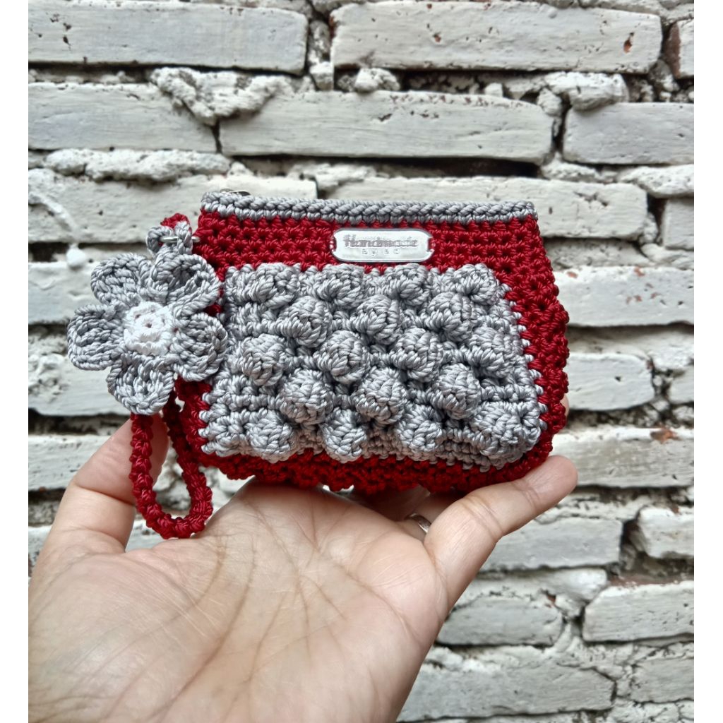Dompet koin buble | Dompet koin | Dompet koin rajut | Dompet imut | Dompet mini | Souvenir | Handmad