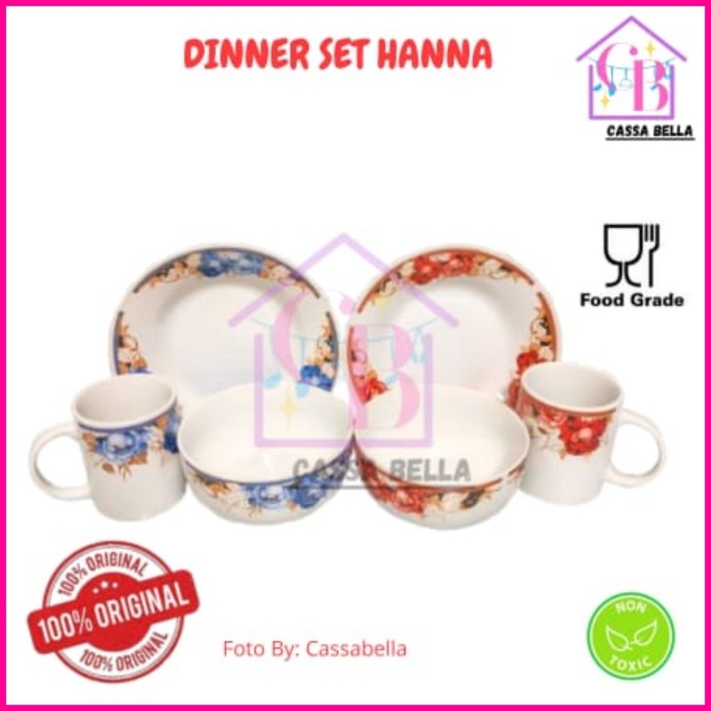 SPECIAL GIFT Dinner Set 3pcs HANNA / Hampers Mug Bowl Plate / Hampers Dinner Set 3pcs