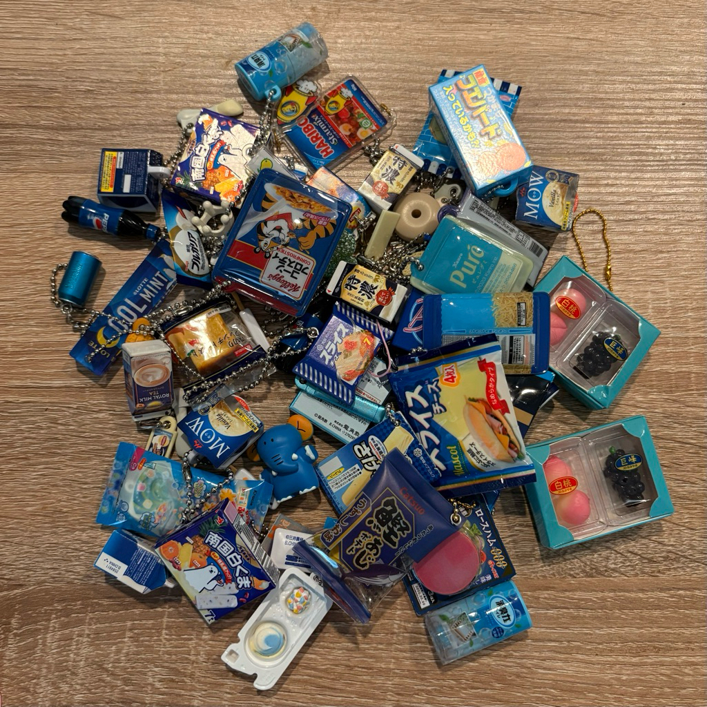 blue | various gotochi trinkets food ori japan keychain gacha gachapon