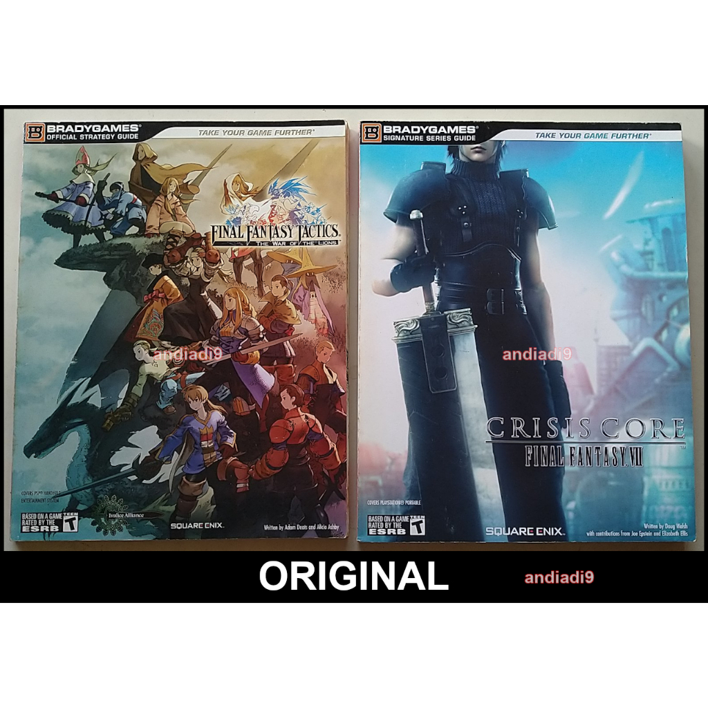 BUKU PANDUAN GAME GUIDE BRADYGAMES FINAL FANTASY VII CRISIS CORE TACTICS THE WAR OF THE LIONS IMPORT