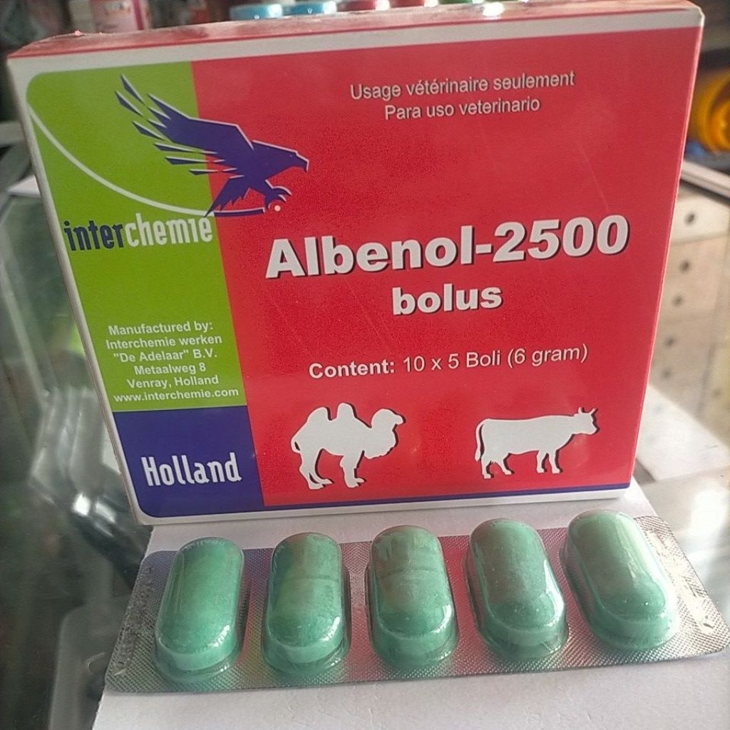Albenol-2500 bolus (obat cacing hewan)