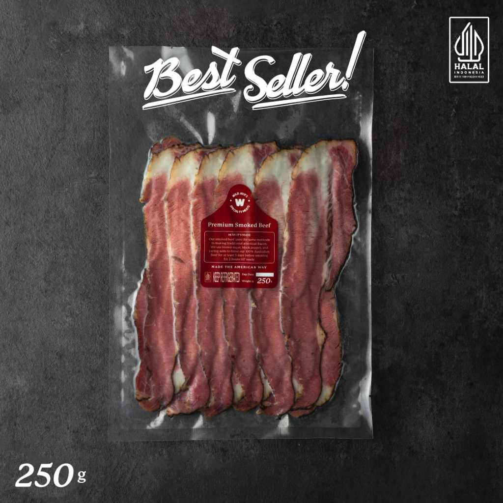 Premium Smoked Beef / Premium Smoked Beef Rasher / Smoked Beef Slice / Daging Sapi Bacon