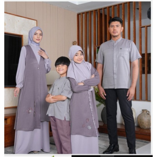 SARIMBIT NIBRAS DIARAYYAKU JODIA KOKO ANAK,GAMIS ANAK WARNA GREY LILAC,PLUM