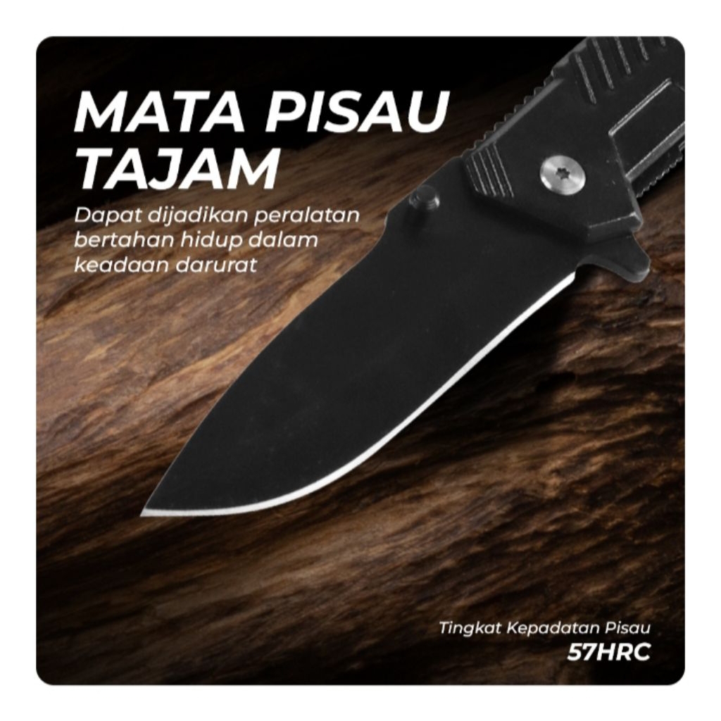 Pegasi pisau lipat tactical folding knife survival camping EDC / pisau dapur camping