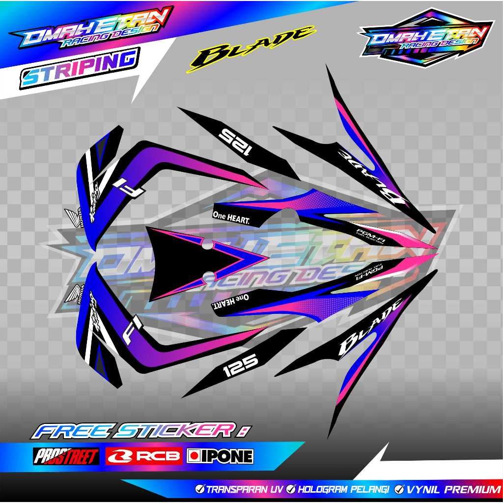 STRIPING VARIASI HONDA BLADE 125 / STICKER LIST VARIASI MOTOR BLADE 125