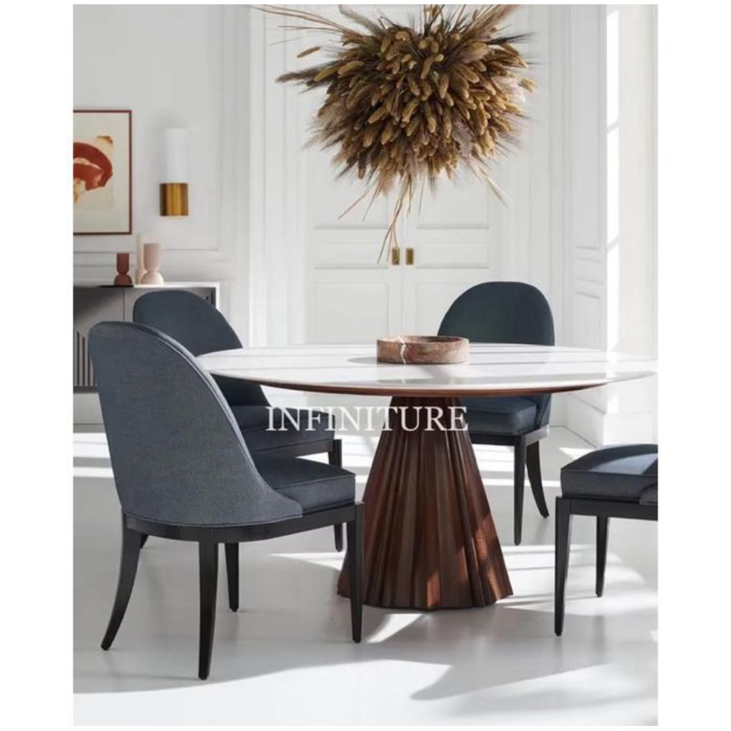 meja makan kayu jati classic modern - Meja makan minimalis modern