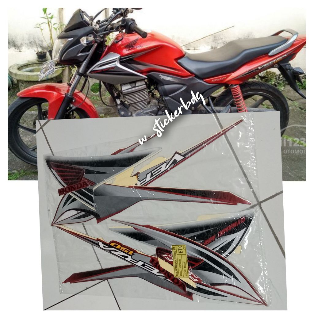 Striping Stiker Lis Honda Verza 2013 Merah
