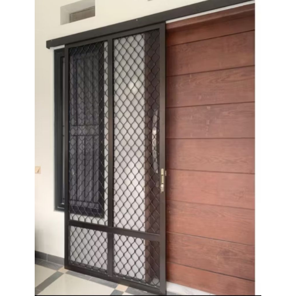 PINTU SLIDING ALUMINIUM EKSPANDA KASA NYAMUK Ukuran 200x90