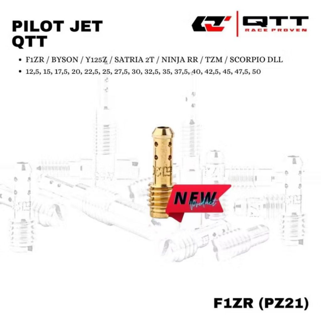 PILOT JET ORI100% QTT Racing FIZ F1ZR FIZR FORCE1 FOSWAN 125Z Satria 2T RGR Nova Dash Ninja RR Tzm S