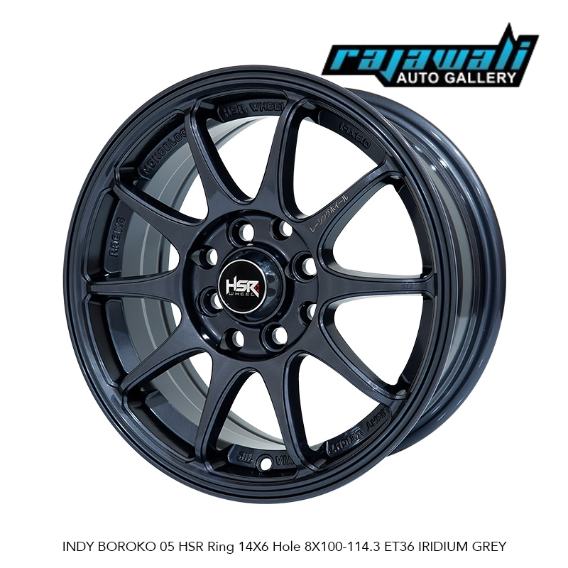 Velg Mobil R14 HSR INDY BOROKO 05 Velg Ring 14 Sirion Datsun Ayla Agya Calya Sigra Sirion Dll