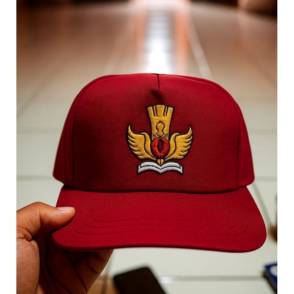 topi anak sd / topi merah sd / topi sd bordir