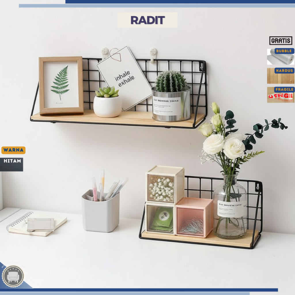 RADIT Rak Dinding Tempel Minimalis