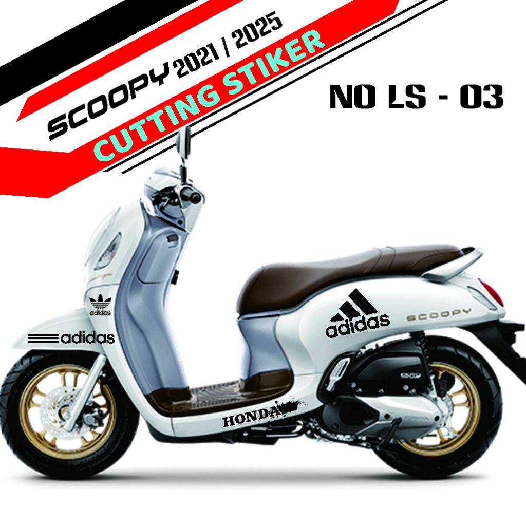 Cutting stiker motor scoopy striping pariasi motor. Custom stiker motor