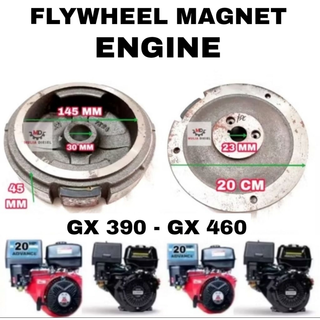 Flywheel Roda Gila Gendang Magnit Mesin Penggerak Bensin GX390 GX420 GX460 GX 390 GX 420 13 15 HP