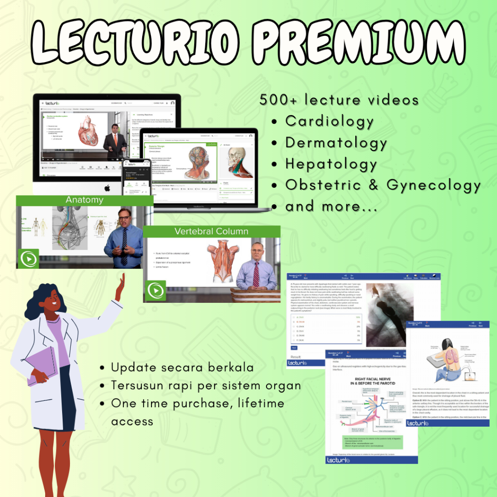 Lecturio Premium videos and Qbanks. Lecture videos