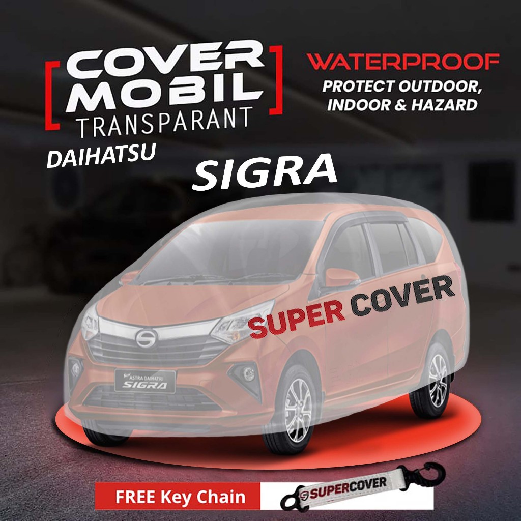Sarung Mobil Plastik TRansparant Supercover Untuk Sigra / Calya PLastik Tebal