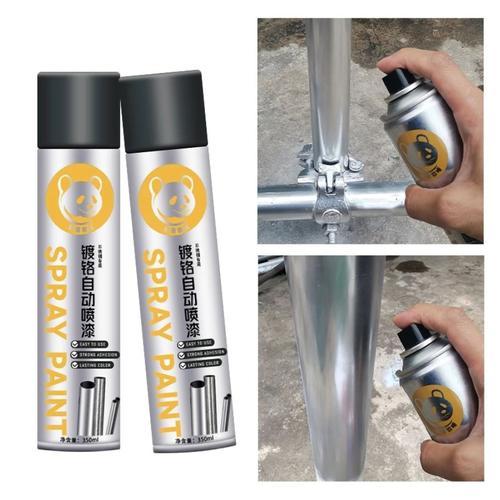 Spray Chrome Cat Semprotan Krom Tanpa Karat 350ml Warna Stainless Steel Paint Chrome Stainless